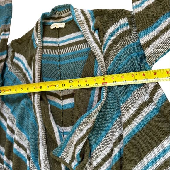Indigenous Cardigan Sweater Open Front Waterfall Organic Cotton Womens Small - Picture 8 of 9